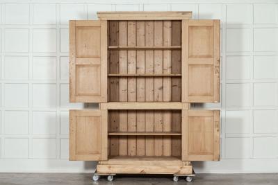 19thC English Pine Housekeepers Cupboard