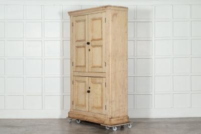 19thC English Pine Housekeepers Cupboard