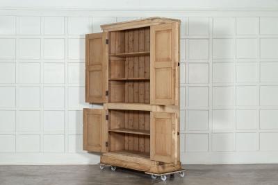 19thC English Pine Housekeepers Cupboard