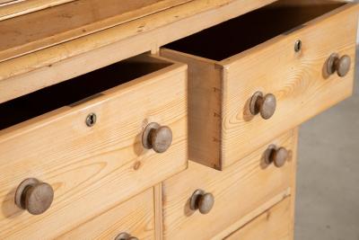 19thC English Pine Linen Cupboard