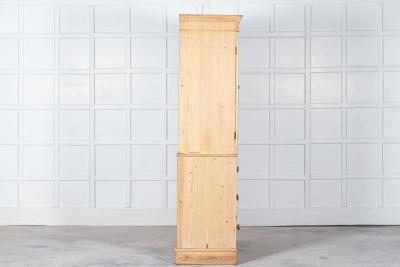 19thC English Pine Linen Press