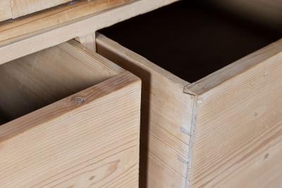 19thC English Pine Linen Press