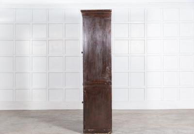 19thC English Pine Painted Housekeepers Cupboard