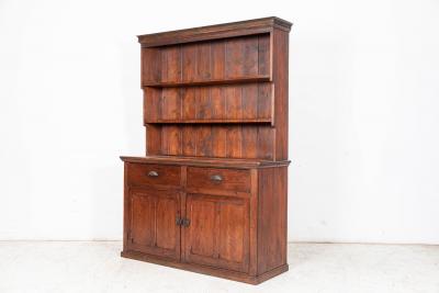 19thC English Pine Waterfall Dresser