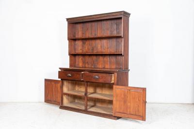 19thC English Pine Waterfall Dresser
