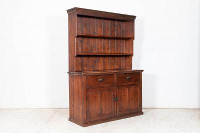 19thC English Pine Waterfall Dresser