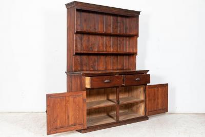 19thC English Pine Waterfall Dresser