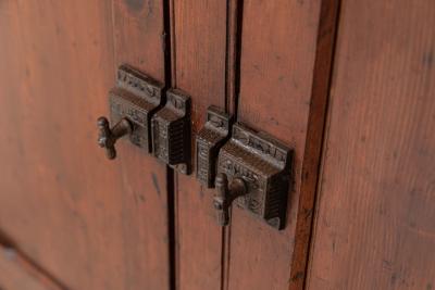 19thC English Pine Waterfall Dresser