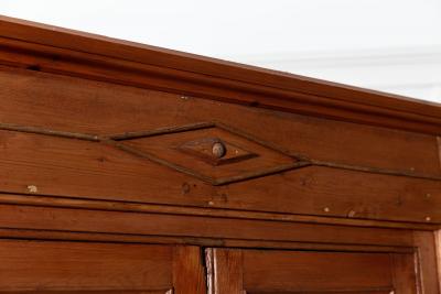 19thC English Provincial Pine Housekeepers Cabinet