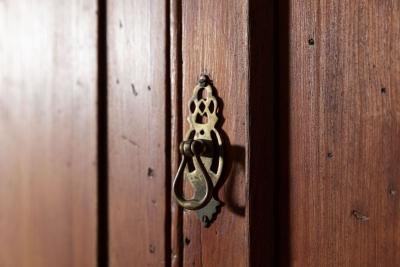 19thC English Provincial Pine Housekeepers Cabinet