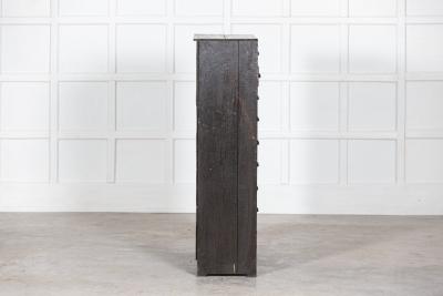 19thC English Scratch Built Pine Bank Drawers