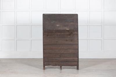 19thC English Scratch Built Pine Bank Drawers