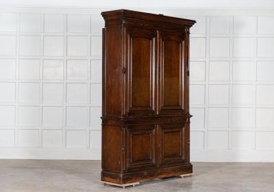 19thC Estate Made Oak Housekeepers Cupboard
