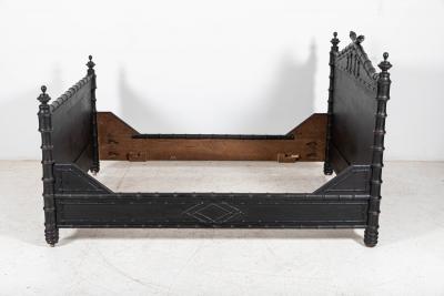 19thC French Ebonised Faux Bamboo Bedroom Suite