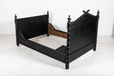 19thC French Ebonised Faux Bamboo Bedroom Suite