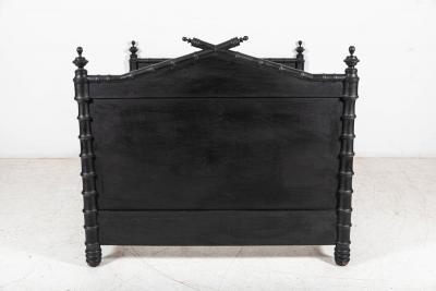 19thC French Ebonised Faux Bamboo Bedroom Suite