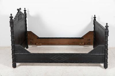 19thC French Ebonised Faux Bamboo Bedroom Suite