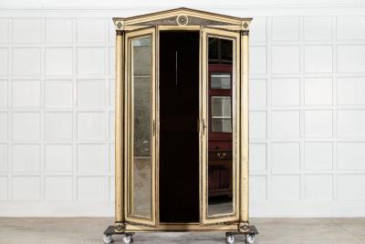 19thC French Empire Painted Oak Armoire