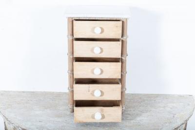 19thC French Faux Bamboo Apprentice Commode