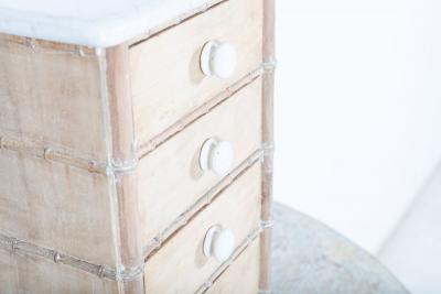 19thC French Faux Bamboo Apprentice Commode