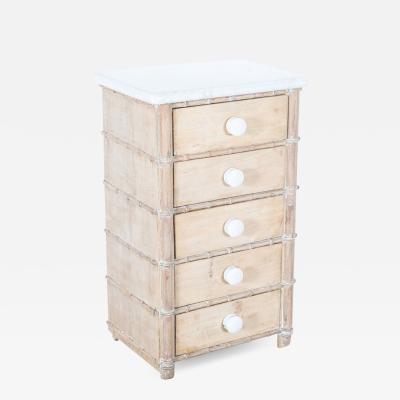 19thC French Faux Bamboo Apprentice Commode