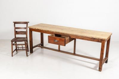 19thC French Fruitwood Drapers Table