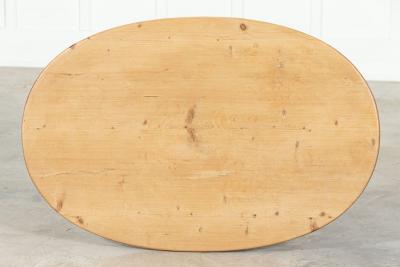 19thC French Fruitwood Pine Oval Table