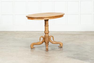 19thC French Fruitwood Pine Oval Table