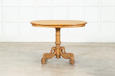 19thC French Fruitwood Pine Oval Table