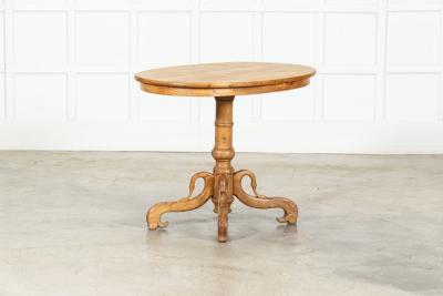 19thC French Fruitwood Pine Oval Table
