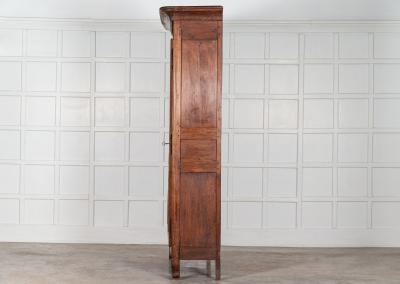 19thC French Glazed Fruitwood Armoire Vitrine