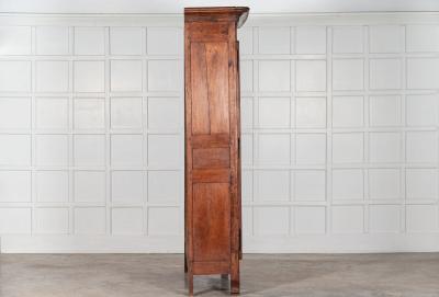 19thC French Glazed Fruitwood Armoire Vitrine
