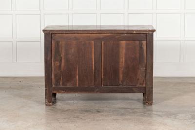 19thC French Marble Empire Fruitwood Commode