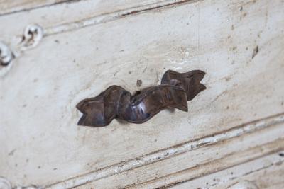 19thC French Painted Pine Graduated Chest of Drawers