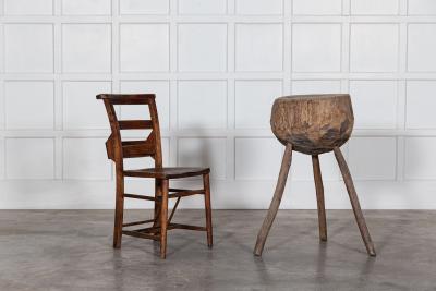 19thC French Provincial Elm Chopping Block Table