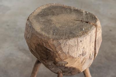 19thC French Provincial Elm Chopping Block Table