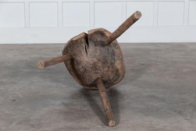 19thC French Provincial Elm Chopping Block Table