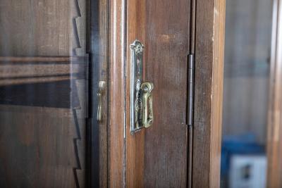 19thC Glazed Mahogany Breakfront Bookcase