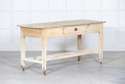 19thC Irish Painted Vernacular Pine Farmhouse Table