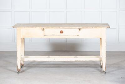 19thC Irish Painted Vernacular Pine Farmhouse Table