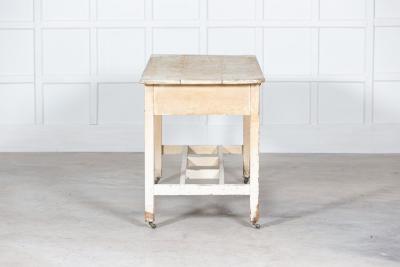 19thC Irish Painted Vernacular Pine Farmhouse Table