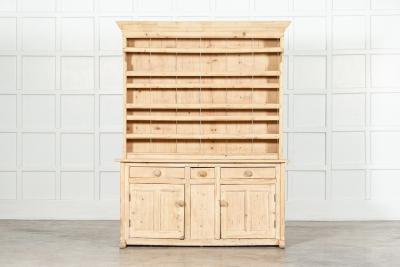 19thC Irish Pine Sled Foot Dresser