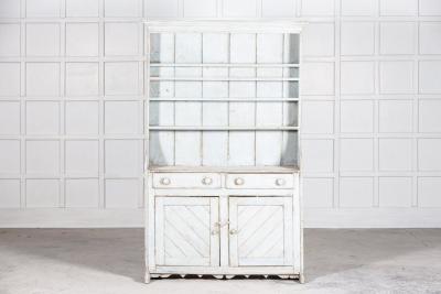 19thC Irish Vernacular Painted Farmhouse Dresser
