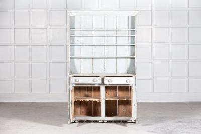 19thC Irish Vernacular Painted Farmhouse Dresser