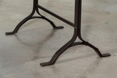 19thC Iron Pine Trestle Table