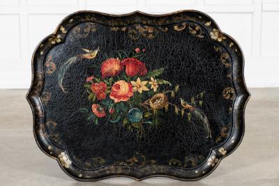 19thC Jennens Bettridge Chinoiserie Tray Table