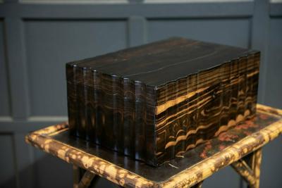 19thC Large Anglo Indian Coromandel Inlaid Sewing Box