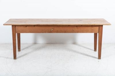 19thC Large English Pine Farmhouse Table