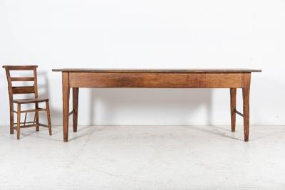 19thC Large English Vernacular 2 Plank Work Table