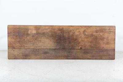 19thC Large English Vernacular 2 Plank Work Table